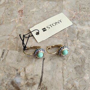 Stony Light Turquoise Huggie Earrings